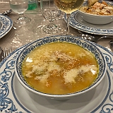 Als voorgerecht een soort risotto soep erg lekker